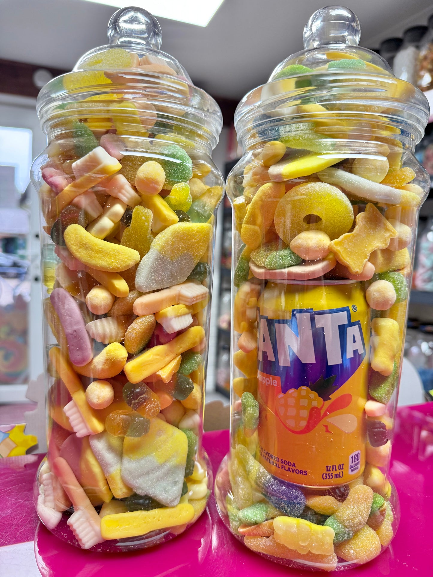 Fanta Pineapple Can with 1.5KG Sweet Jar