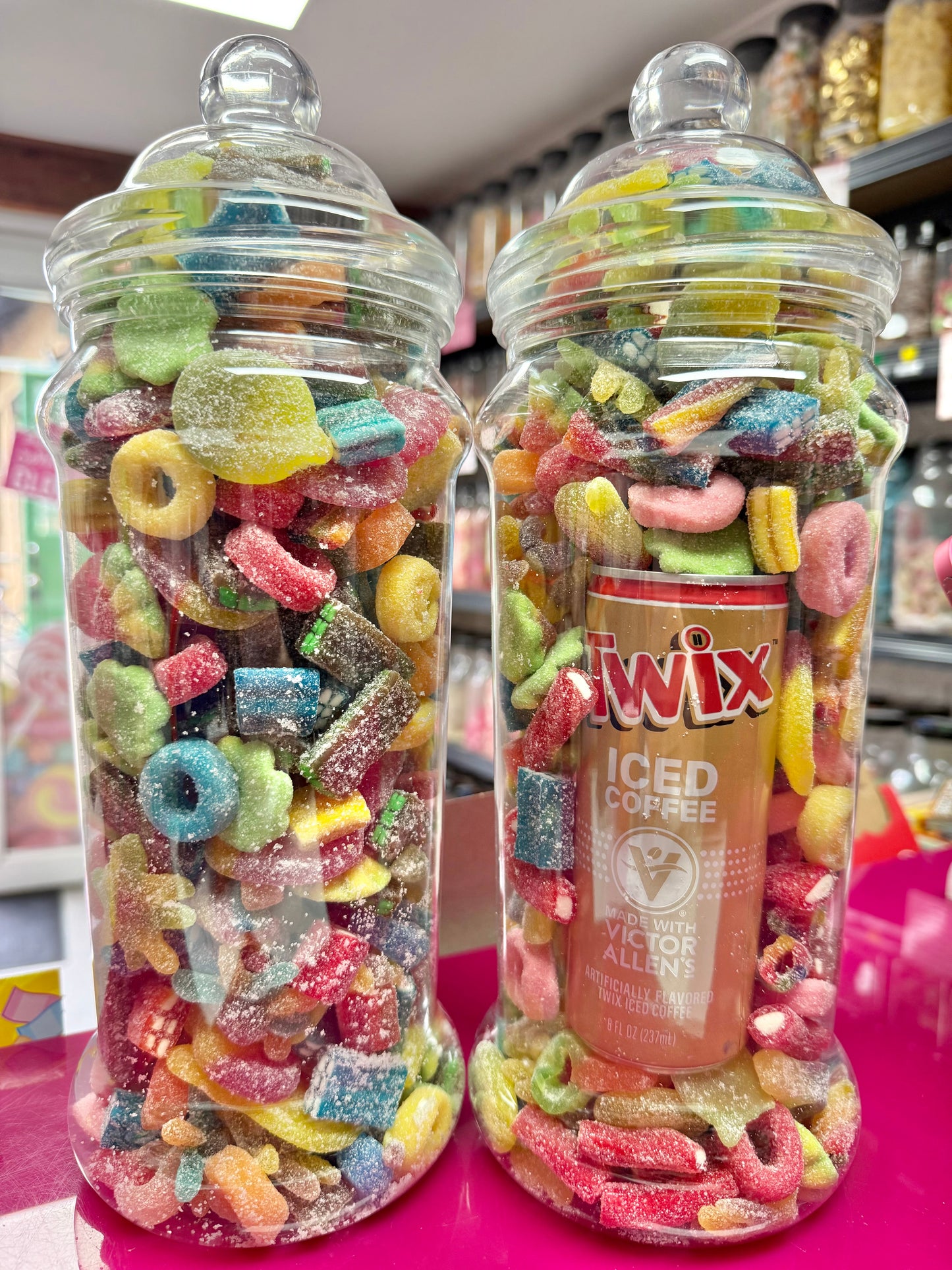 Twix Iced Coffee Can with 1.5KG Sour Sweet Jar