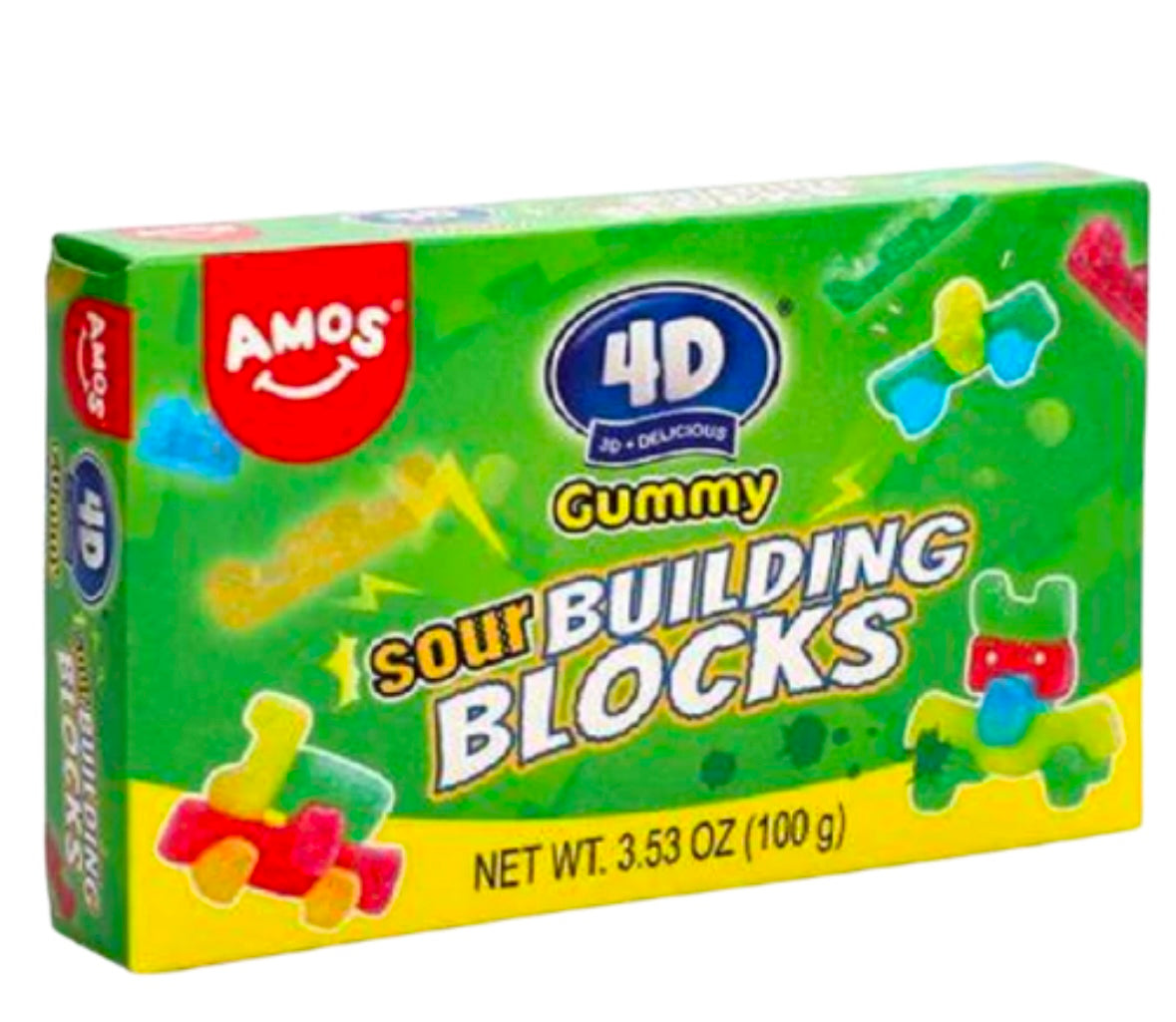 Amos 4D Sour Gummy Blocks Theatre Box