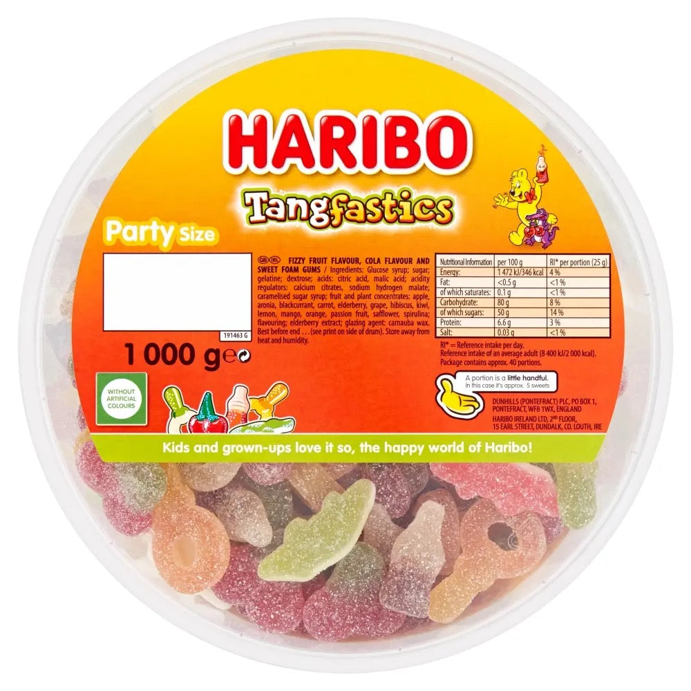 Haribo Tangfastics Tub 1KG