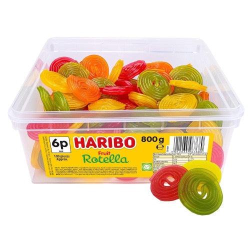Haribo Fruit Rotella Tub 800g