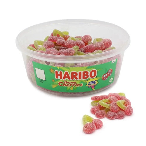 Haribo Sour Happy Cherries Zing Tub 690g
