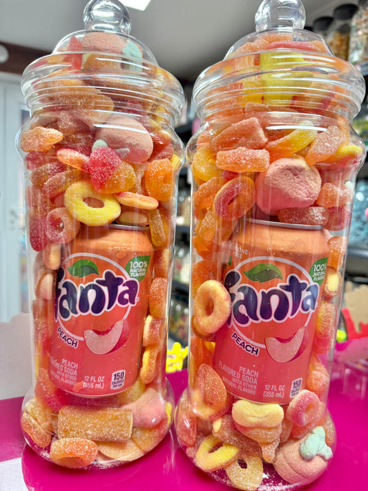 Fanta Peach Can with 1.5KG Sweet Jar