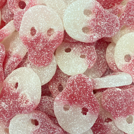Sour Raspberry and Strawberry Skulls
