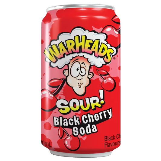 Warheads Sour Black Cherry Soda Can