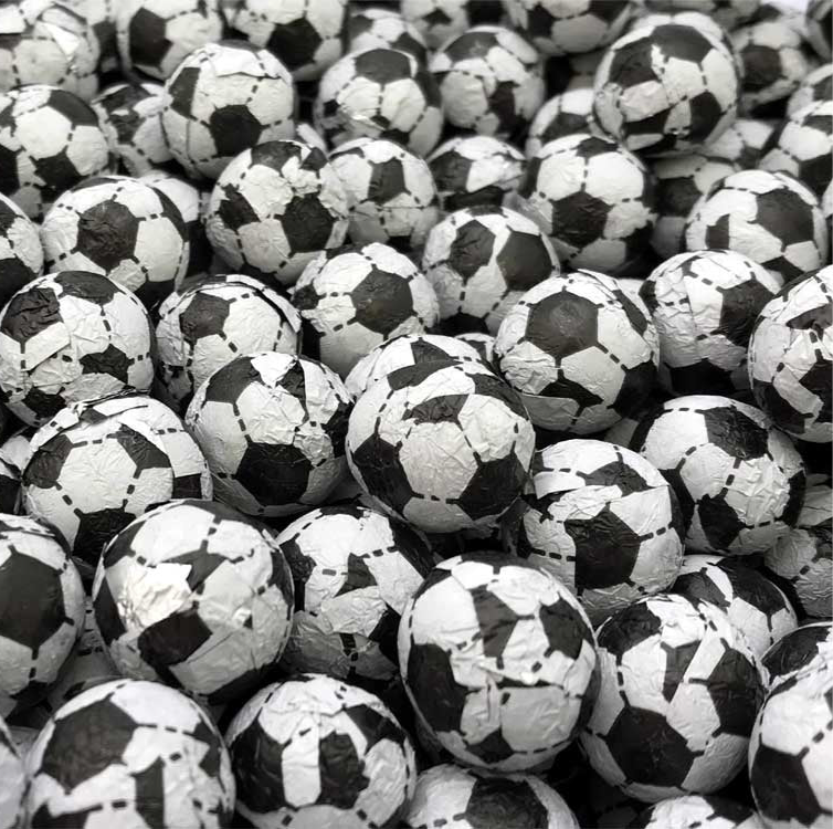 Black and White Chocolate Footballs
