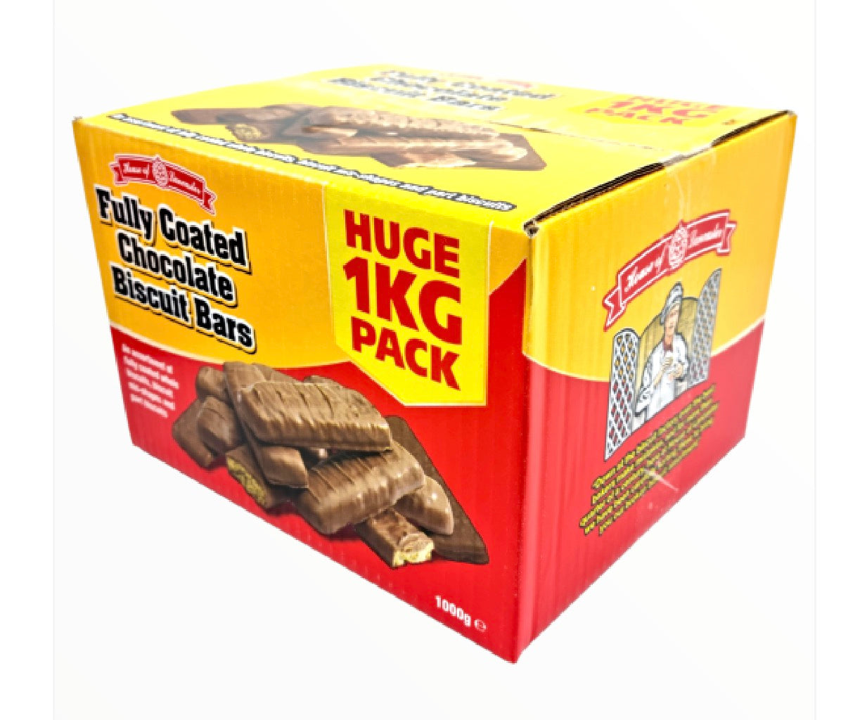 Fully Coated Broken Chocolate Biscuit Bars 1KG Box