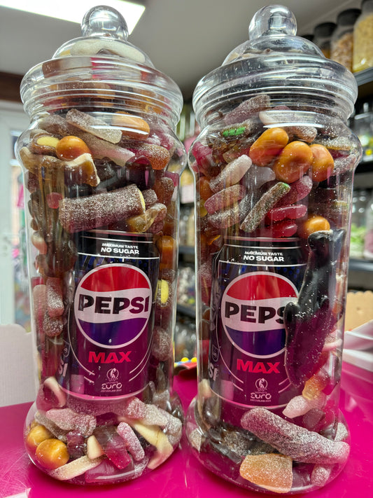 Pepsi Max Can with 1.5KG Cola Sweet Jar
