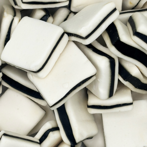 Black and White Liquorice Square Mints