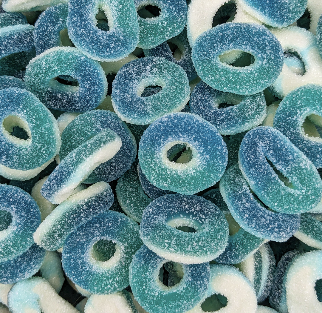Sour Blue Raspberry Rings