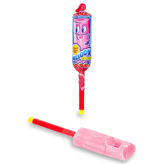 Chupa Chups Melody Pops Strawberry Flavour Lollipops (Single Lolly)