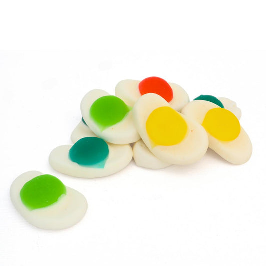 Multicoloured Gummy Tongue Painting Fried Eggs
