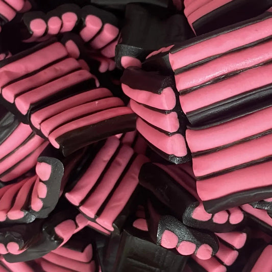 Pink Strawberry Black Liquorice Stripes