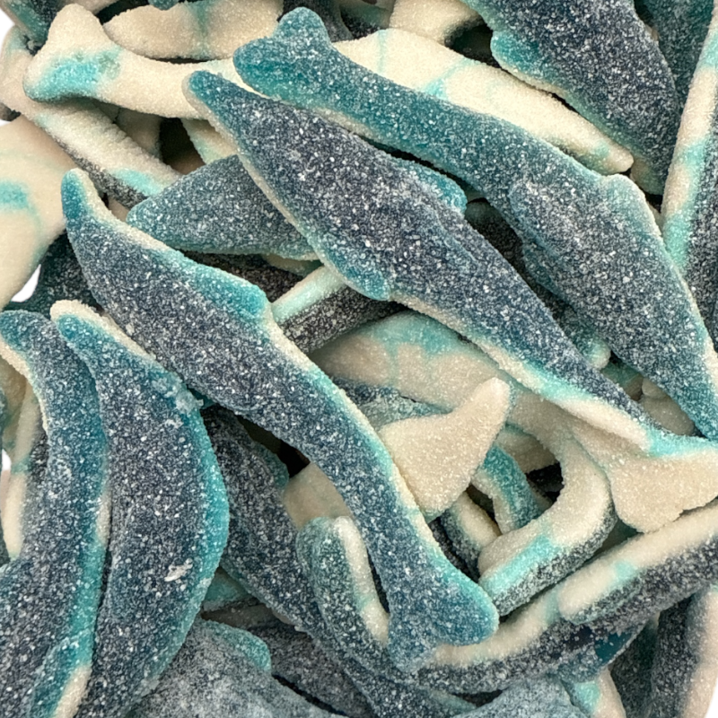 Giant Gummy Sour Blue Dolphins (Sharks)