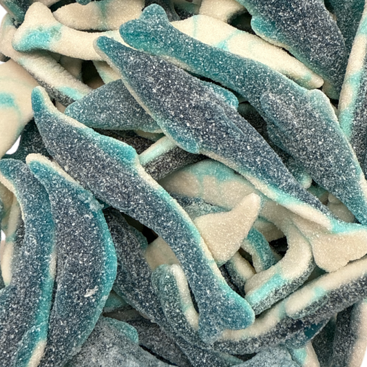 Giant Gummy Sour Blue Dolphins (Sharks)