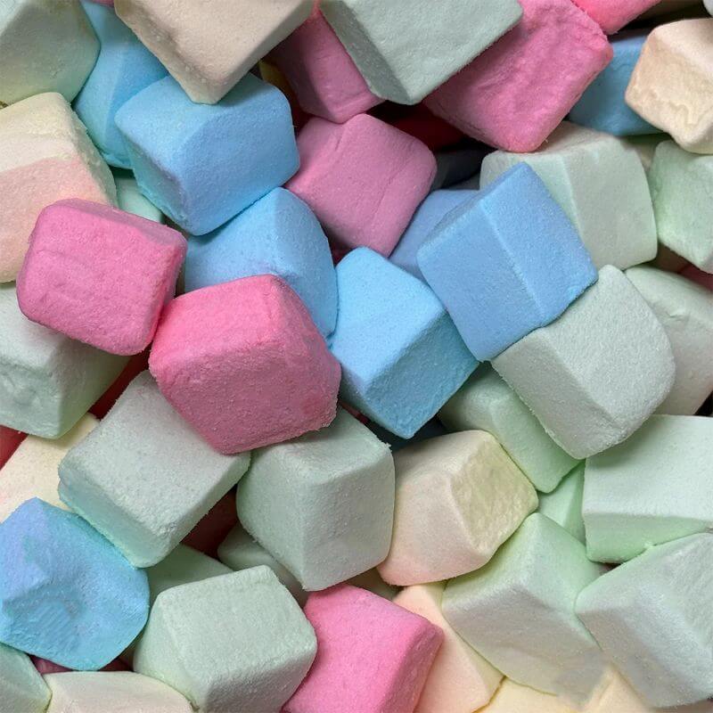 Multicoloured Marshmallow Cubes (Blue, Pink, Yellow, Green)