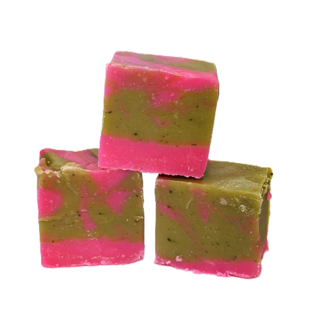 The Fudge Factory Strawberry Matcha Fudge (Large Chunks)