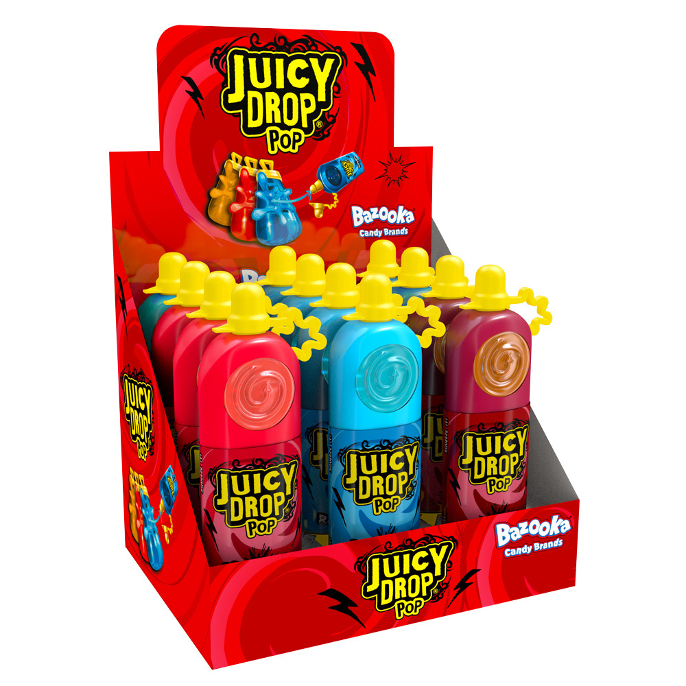 Juicy Drop Pop Lollipop with Sour Gel