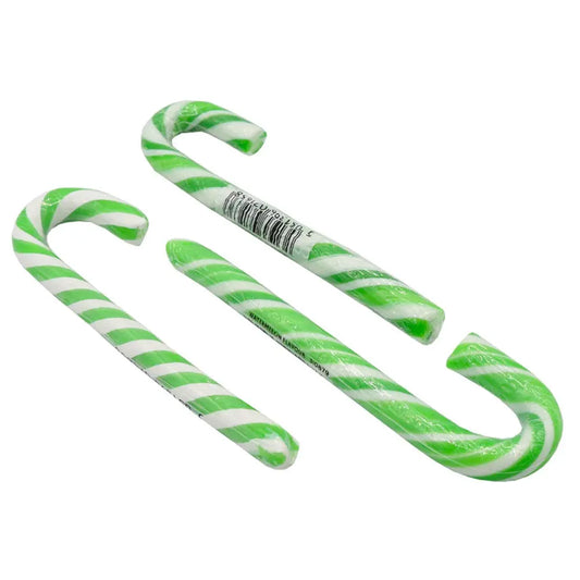 Watermelon Traditional Candy Canes (Green and White)