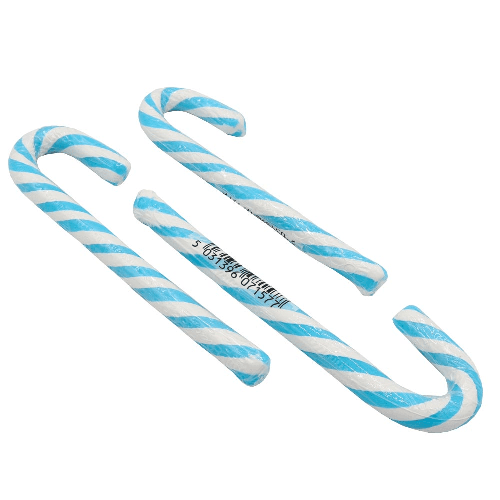 Bubblegum Traditional Candy Canes (Blue and White)
