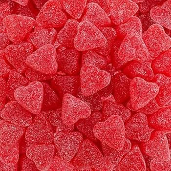 Sugar Coated Red Gummy  Hearts