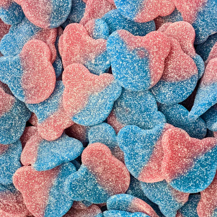 Fizzy Gummy Bubblegum Pink and Blue Bears