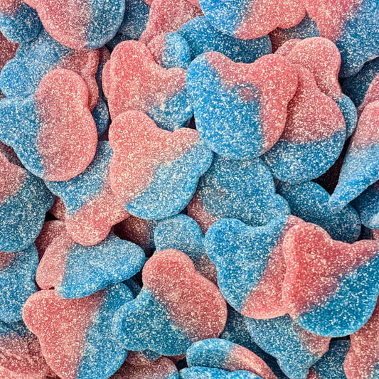 Fizzy Gummy Bubblegum Pink and Blue Bears