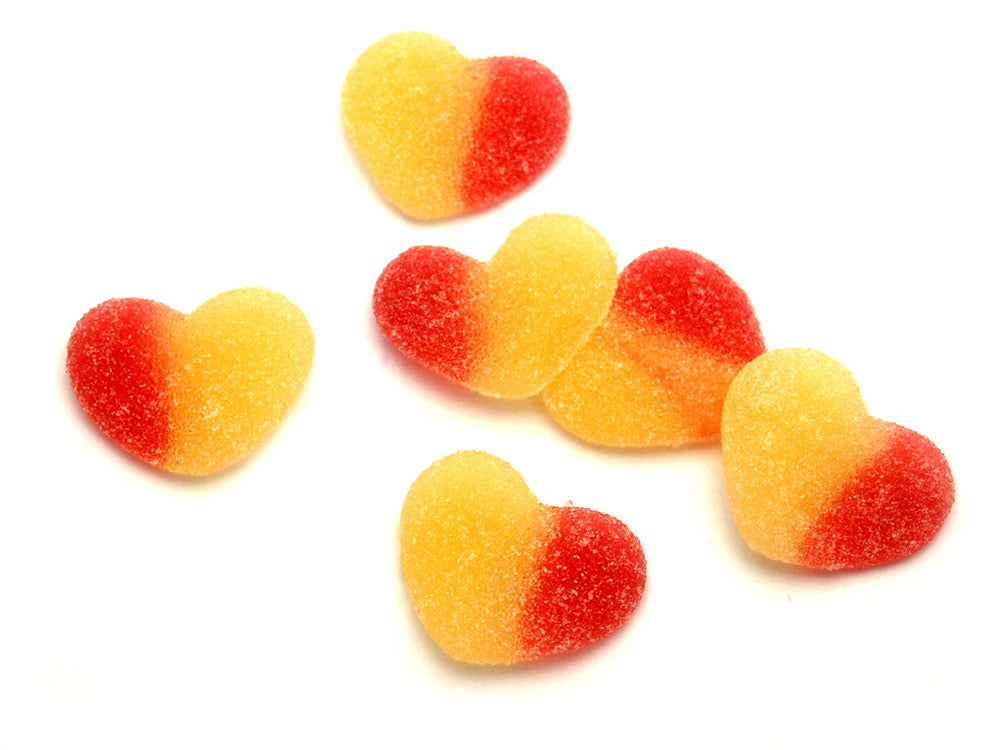 Fizzy Soft Gummy Peach Hearts