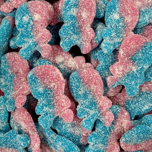 Sour Pink and Blue Bubblegum Skulls