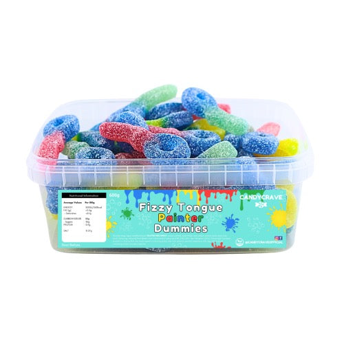 Candycrave Fizzy Tongue Painting Dummies Tub 600g