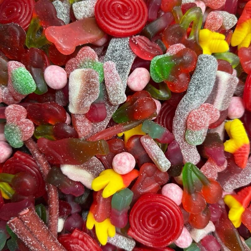 Cherry Flavoured Sweet Mix (Jelly and Fizzy)
